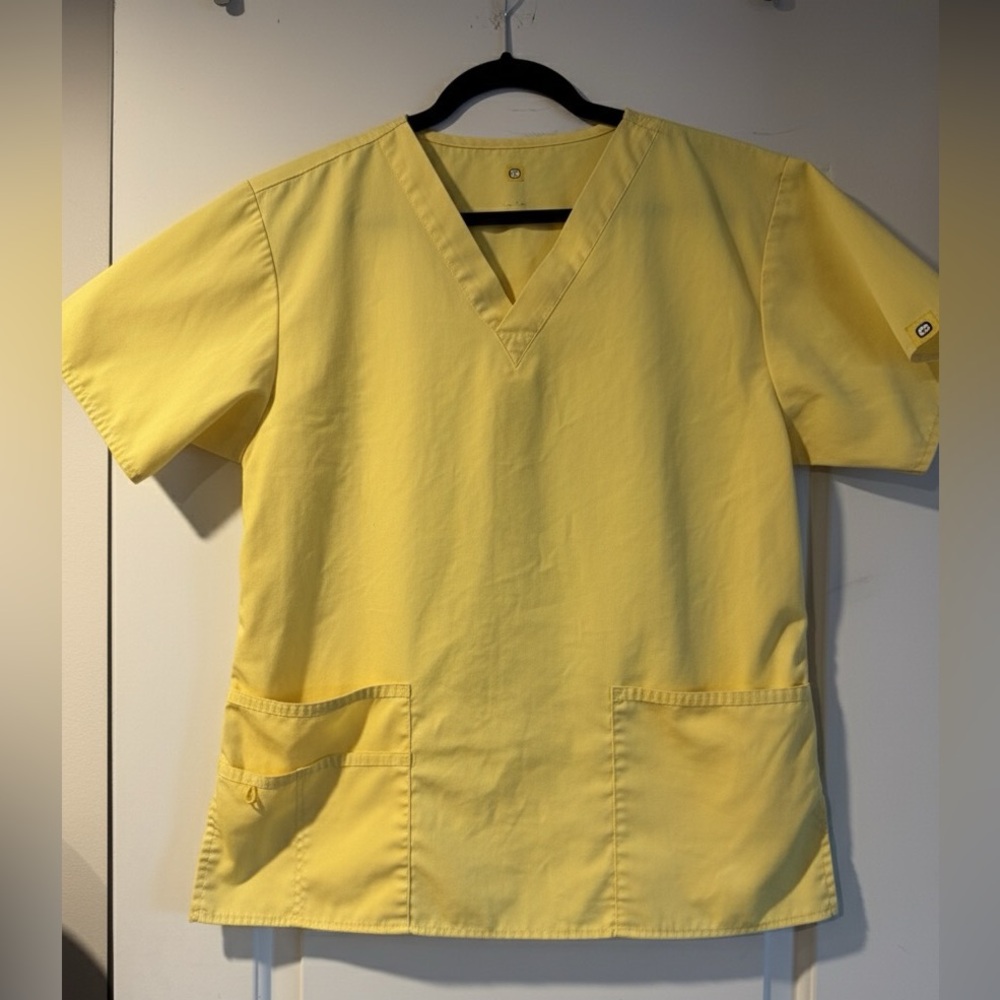 WonderWink Yellow Scrub Top